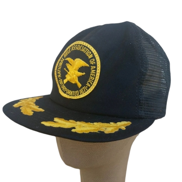 Other - Vintage 90s NRA Snapback Hat Mesh Baseball Cap Laurel Eagle Patch